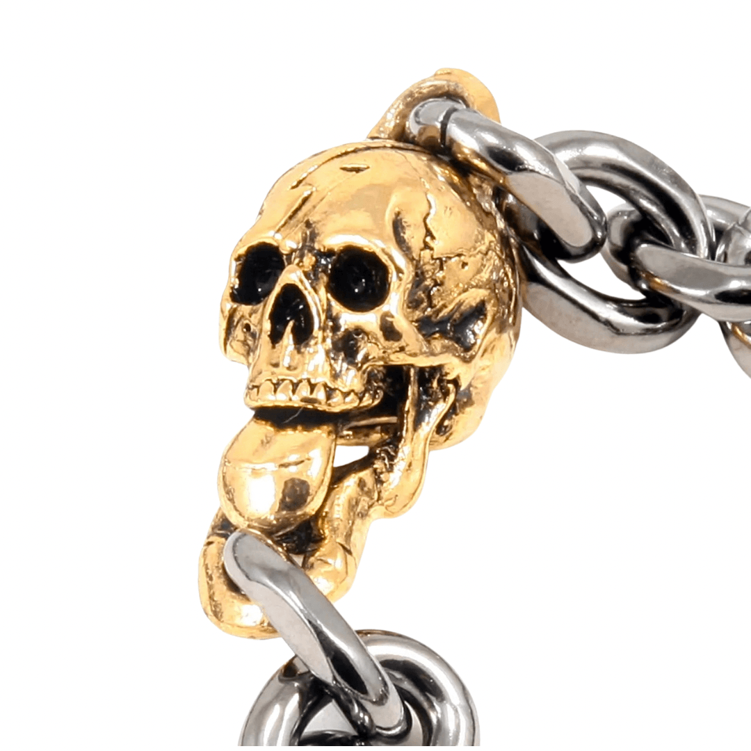 HANDMADE Golden Skull Wallet Chain - Wicked Steel