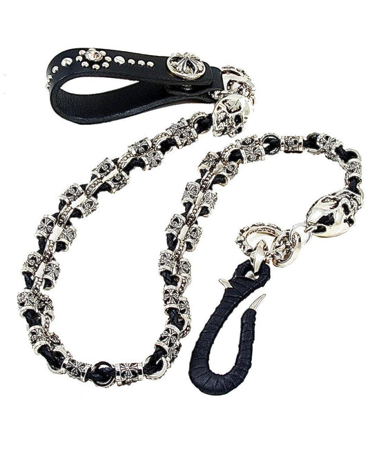 HANDMADE Melted Skull Wallet Chain - Wicked Steel